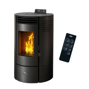 Po&ecirc;le &agrave; granul&eacute;s &eacute;tanche Azora 11,6 kW Noir Sannover