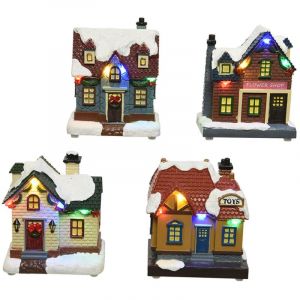 Kaemingk D&eacute;corations de No&euml;l Lumineo Petit maison 8,5 x 5,5 x 10 cm Lumi&egrave;re LED Multicouleur
