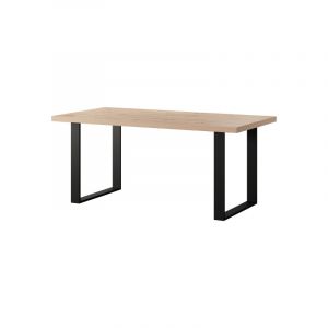 Deladeco Table à manger industrielle coloris chêne artisanal... Chêne artisanal