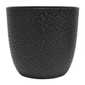 Eda Plastiques Cache-Pot Opale Ø 22 cm - Noir