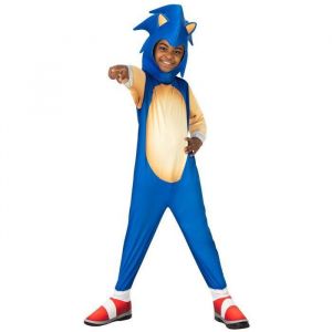 Rubie's Déguisement Sonic The Hedgehog classique pour garçons et filles, combinaison avec couvre-bottes et accessoire pour la tête, Licence officielle Sega Sonic pour Noël, carnaval, Halloween,