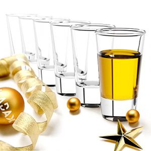 KADAX Verres à Shot de 28 ml, Verres à Shooter Transparents Parfaits pour Déguster des Spiritueux Raffinés (Lot de 6)