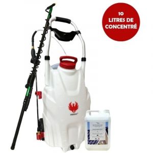 Phoenix Pulverisateur &eacute;lectrique PRO SPRAYER 2 Batteries + Perche T&eacute;lescopique 5,4 m&egrave;tres + Produit ULTRA'DMOUSS 10 L