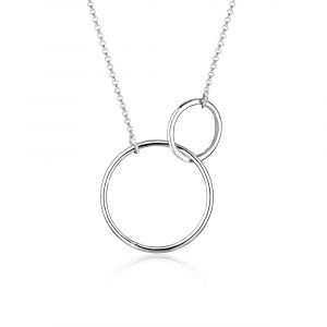Elli Collier Femme Deux Cercles en Argent Sterling (925/1000)