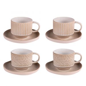 Table passion Coffret de 4 tasses avec sous tasses Miyaki