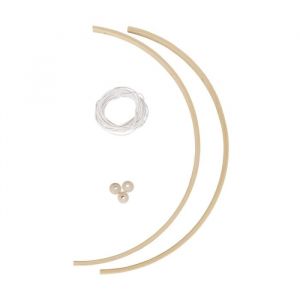 Rayher Bras pour mobile de b&eacute;b&eacute;, bambou, set de 6 pces, 25cm, 2 arcs-4 bras-9 suspensions, chambre de b&eacute;b&eacute;, d&eacute;coration, arts cr&eacute;atifs, sans suspensions-63071000, Bois