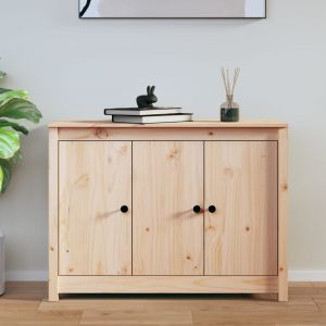VidaXL Buffet 100x35x74 cm Bois massif de pin Marron