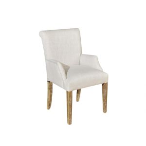 Fauteuil de table en tissu beige