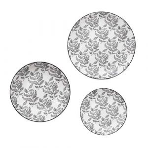 Secret de Gourmet - Service de Table 18 Pièces Eva 27cm Blanc & Noir