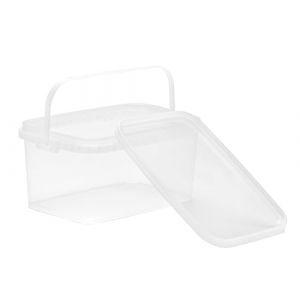 Nipter, Seau en plastique alimentaire avec Couvercle 10l, noir,vendu en lot de 5 pièces