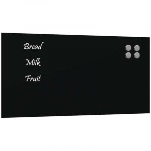 VidaXL Tableau noir magnétique mural Noir 60x30 cm Verre trempé