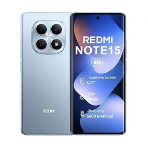 Xiaomi Redmi Note 15 4G Smartphone 6+128GB, 6,77 Pouces AMOLED, Batterie 6000mAh, TurboCharge 33W, Chargeur Non Inclus,Bleu