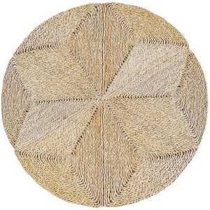 Tapis rond en jute - Boho Bali - 120 CM - Ubba Naturel