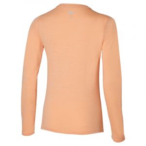 Mizuno Impulse Core LS Tee - T-shirt femme White / Blue S