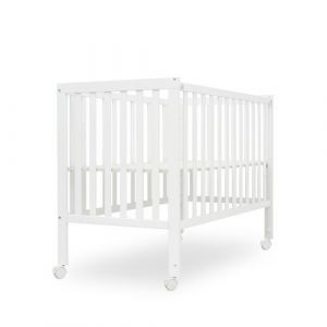 Lit Bébé en hetre Mod. Basic - blanc