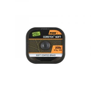 Fox Fishing Edges Naturals Coretex Soft 20 m 25 lbs-11,3 kg Ligne tress&eacute;e