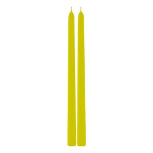 Ruedelafete Set de 2 bougies Flambeau 30cm, Vert lime