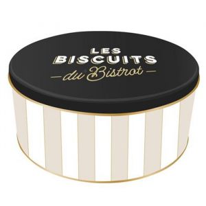 Linnea Boite de rangement &agrave; biscuits en m&eacute;tal AU BISTROT Biscuits