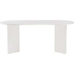 Table &agrave; manger ovale blanche 8 pers. 180 cm - Suna