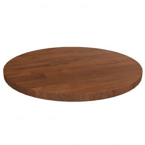 VidaXL Dessus de table rond Marron foncé Ø30x1,5cm Chêne massif traité