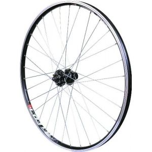 Velox Roue 28" VTC Arriere Jante ALU Double PAROI Noire Frein Patin + Disque MOYEU ALU Blocage Rapide Cassette