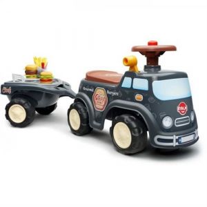 Falk Porteur Trotteur Food Truck assise ouvrante volant directionnel avec kla on remo