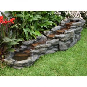 Ubbink Fontaine de jardin Brembo allongée rochers et pierres, avec éclairage LED