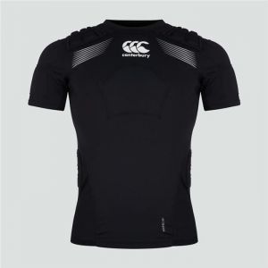 Canterbury CCC Pro Gilet de Protection de Rugby Jeunesse Unisexe, Noir/Blanc/argenté, LB