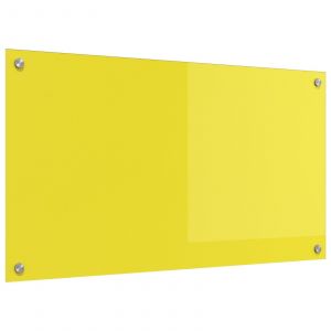 VidaXL Crédence de Cuisine Jaune 90x50x0,6 cm en Verre Trempé