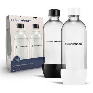 Sodastream Jet bottle 2 × 1 l Black White pour lave-vaisselle