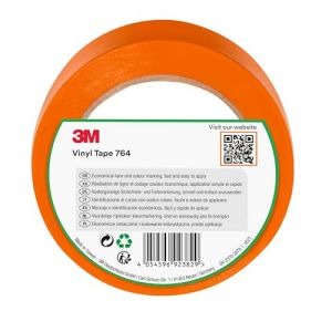 3M Ruban adh&eacute;sif vinyle 764 usage g&eacute;n&eacute;ral, orange, 50 mm x 3