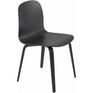 Image de Muuto Chaise Visu / Pieds bois noir en bois