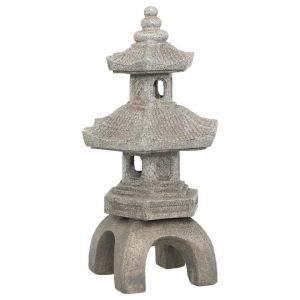 Déco à poser d'extérieur pagode Uchi gris