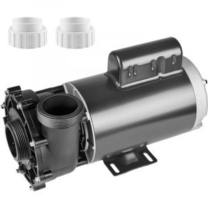 VEVOR Pompe de Spa à 2 Vitesses, Cadre 56, Pompe pour Bain à Remous, Haute Vitesse 1900 W Débit 43 m³/h 18 m ou Basse Vitesse 450 W Débit 21,5 m³/h 4,4 m, Interface Rotative à 90° avec 2 Ports 5 cm