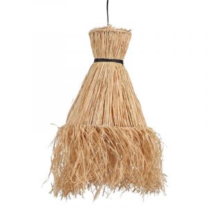 Decoratie Suspension palma raphia franges h70