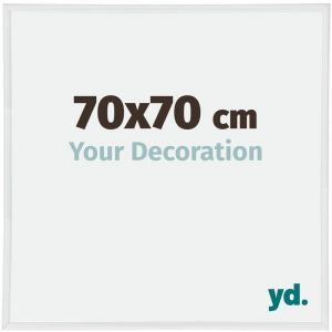 Your Decoration - 70x70 cm - Cadres Photos en Plastique Avec Verre Plexiglas - Excellente Qualité -Blanc Brillant - Cadre Decoration Murale - Annecy.