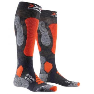 Image de X-Socks Ski Touring Silver 4.0 Chaussettes Homme, anthracite melange/orange fluo EU 39-41 Chaussettes de compression