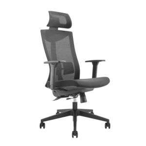 Image de Siège de bureau ergonomique avec roulettes et support lombaire Ergo Office, ER 414 siège pivotant, réglable en hauteur