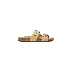 Geox Femme D Brionia L Sandales Plates, Taupe, 37 EU