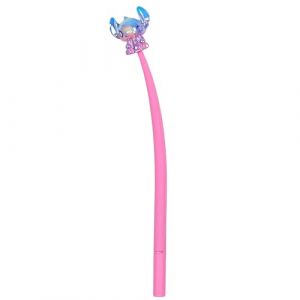 DISNEY Stitch Stylo gel silicone avec figurine encre bleue effaçable scolaire 0.7mm