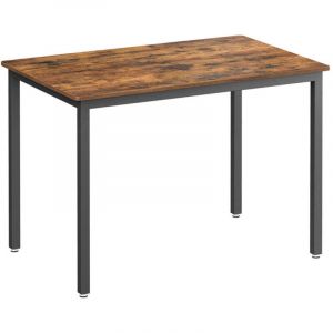 Image de Table De Bar Table De Cuisine 70 X 110 X 77 Cm Table &Agrave; Manger Pour 4 Personnes Table De Salon Bureau Pour Salle &Agrave; Manger Cuisine Style Industriel Marron Helloshop26 12_0007578