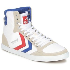 Hummel Fashion - Chaussures Slimmer Stadil High', de sport SLIMMER STADI - Blanc - White - Weiß (White/Blue/Red/Gum 9228), 48 EU (12.5 Erwachsene UK)