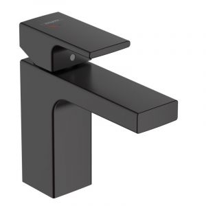 Hansgrohe Vernis Shape Mitigeur de lavabo, avec cartouche en céramique, tirette et vidage synthétique, Noir mat (71594670)