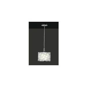 Image de Suspension ronde Lupin 1 ampoule en chrome et acrylique