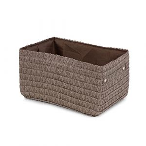 Compactor Panier de Rangement Lilou avec poignées, 23 x 15 x 12 cm, Taupe, RAN9697