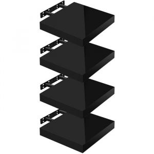 WOLTU 4 x &Eacute;tag&egrave;re Murale, Tablette Murale Panneau de Bois, &Eacute;tag&egrave;re Flottante, &Eacute;tag&egrave;re &agrave; Livres, 25x22,9x3,8cm, Nior RG9488sz-4