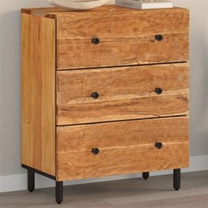 VidaXL Armoire Lat&eacute;rale, Buffet avec Pieds, Meuble de Rangement, Organisateur de Salon Salle de S&eacute;jour, Moderne, Bois Massif d'Acacia 356858