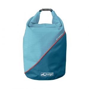 Kurgo Sac à Croquettes pour Chiens, Accessoire pour Le Camping, sans BPA, Pliable, capacité 2,2 kg, Bleu