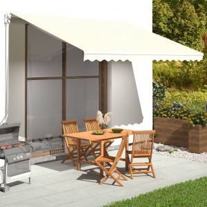 VidaXL Tissu de remplacement pour auvent Crème 4x3,5 m