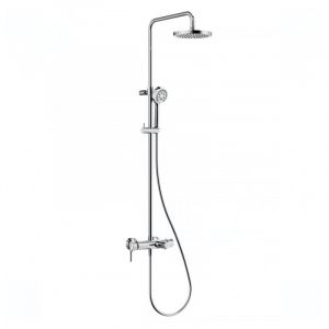 Kludi LOGO Colonne de douche, Mitigeur monocommande, avec bec de baignoire, 6808305-00,